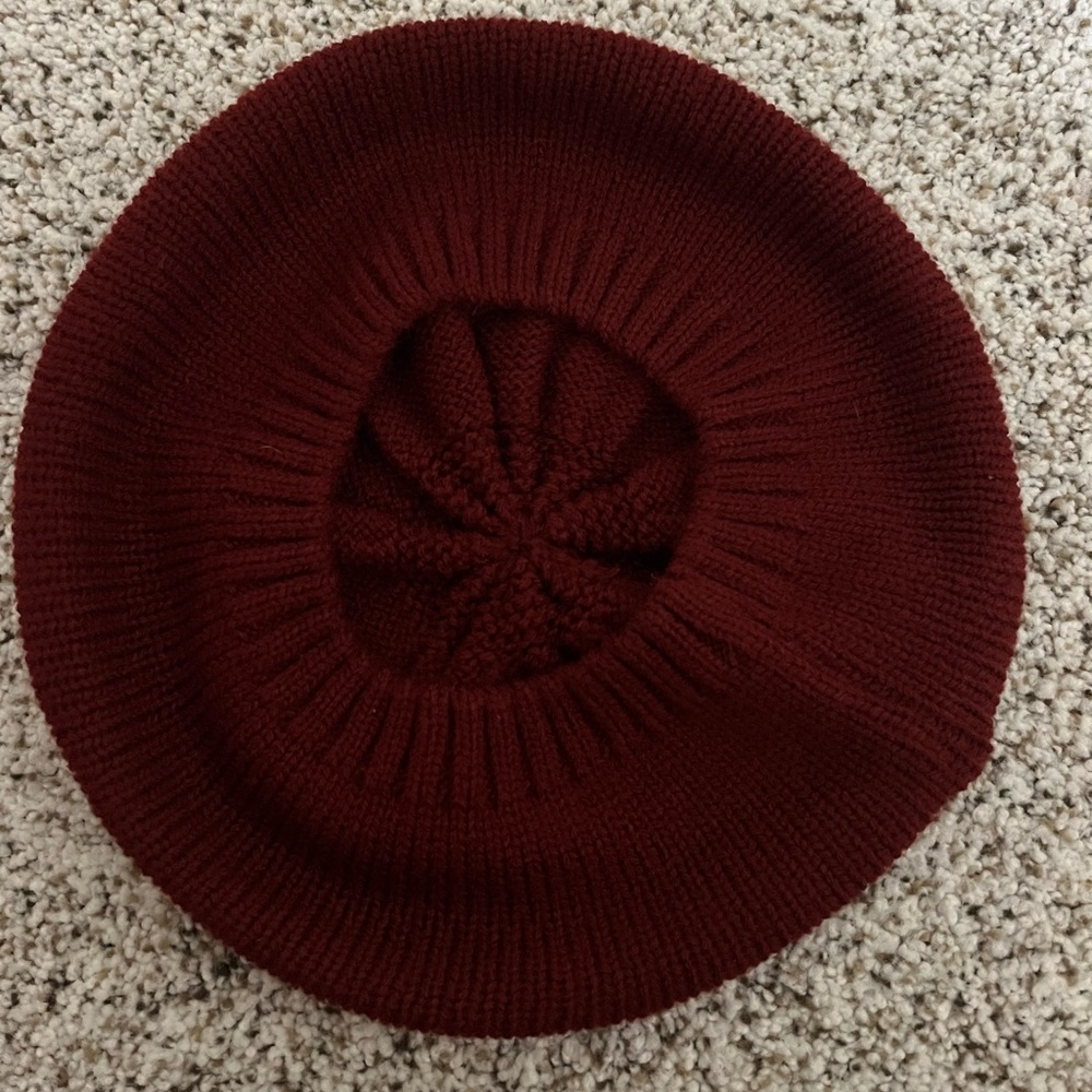 Burgundy Beret Hat